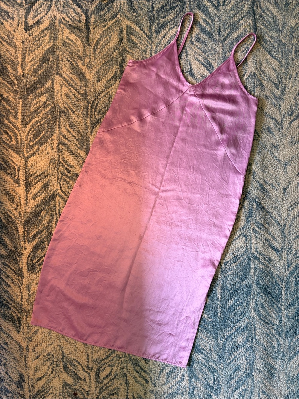 Everlane Pink Satin Slip Dress